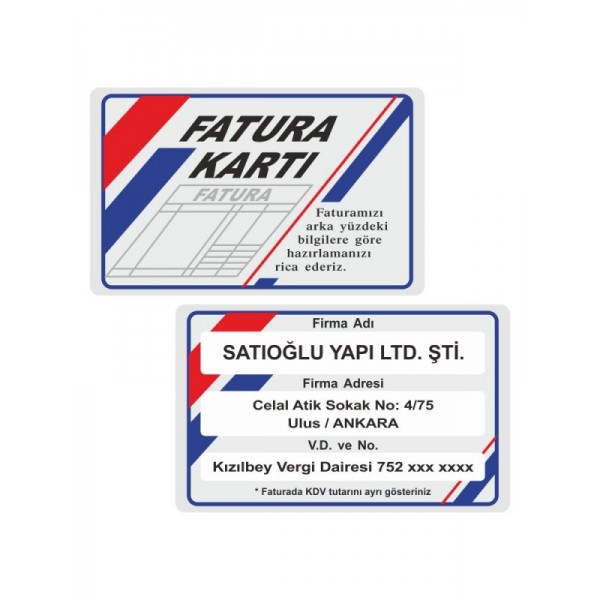 Fatura Kartı Fatura Kartı