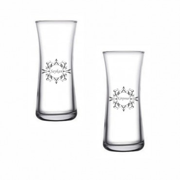 Motifli Heybeli Rakı Bardağı